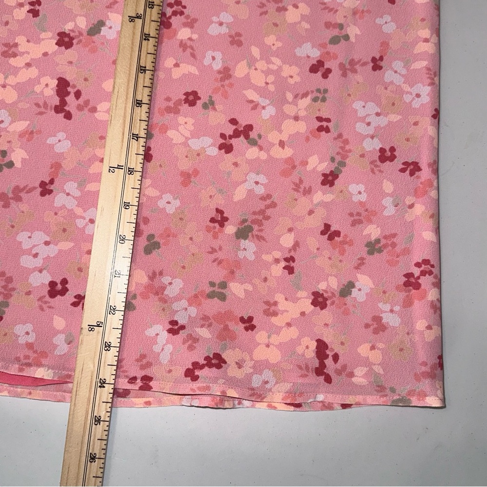 Liz Claiborne Villager Skirt Outfit Set Sz 8 Pink Floral Buttons Up Back Easter - Picture 9 of 15